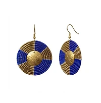 Kendi Amani Sanaa African Beaded Earrings - Handcrafted Kenyan Statement Jewelry