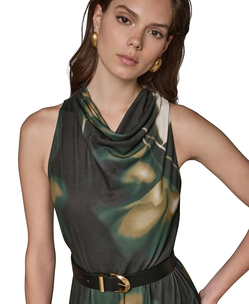 Donna Karan New York Women's Jersey Print Sleeveless Dress