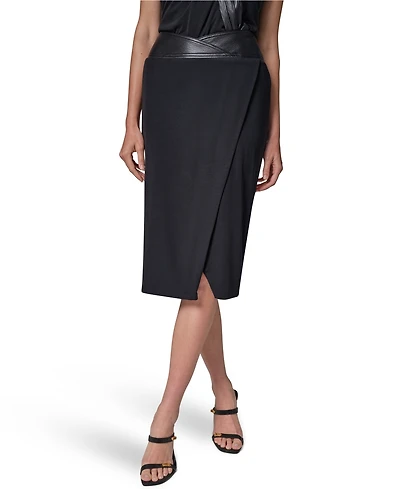 Donna Karan New York Women's Jersey Twist Wrap Skirt