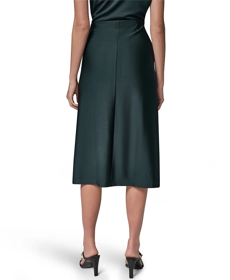 Donna Karan New York Women's Sheen Ponte Midi Pencil Skirt