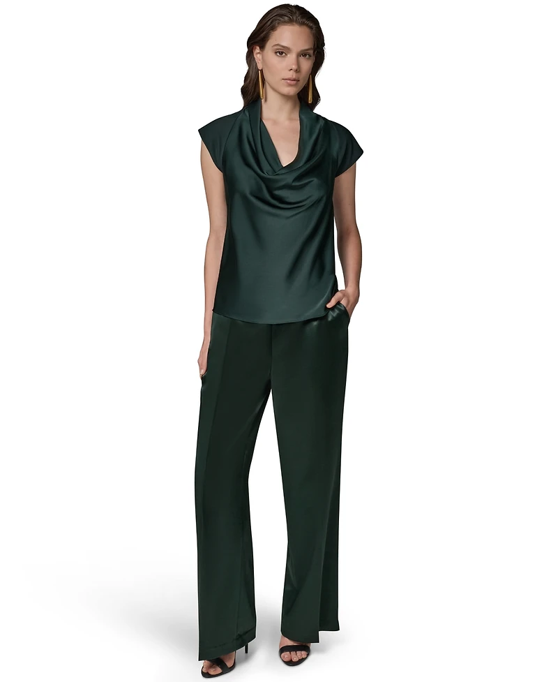 Donna Karan New York Women's Crepe Jersey Short-Sleeve Blouse