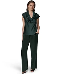 Donna Karan New York Women's Crepe Jersey Short-Sleeve Blouse