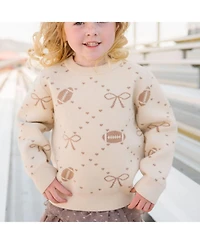 Sweet Wink Big Girls Football Trellis Sweater