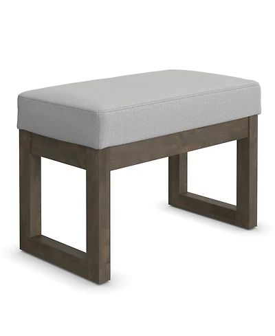 Simpli Home Milltown 18.3" Wood Footstool Small Ottoman Bench