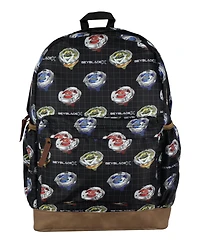 Beyblade X Backpack Allover Spinner Grid Design 16 Inch Bag with Adjustable Straps