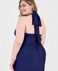 Emerald Sundae Plus Halter Bodycon Maxi Dress