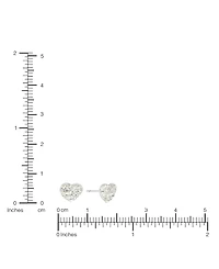 Macy's 8mm Crystal Pave Heart Stud Earrings
