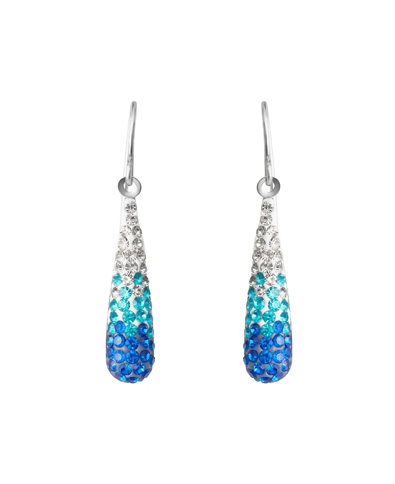 Macy's Crystal Pave Gradation Teardrop Drop Earrings