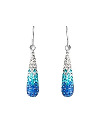 Macy's Crystal Pave Gradation Teardrop Drop Earrings