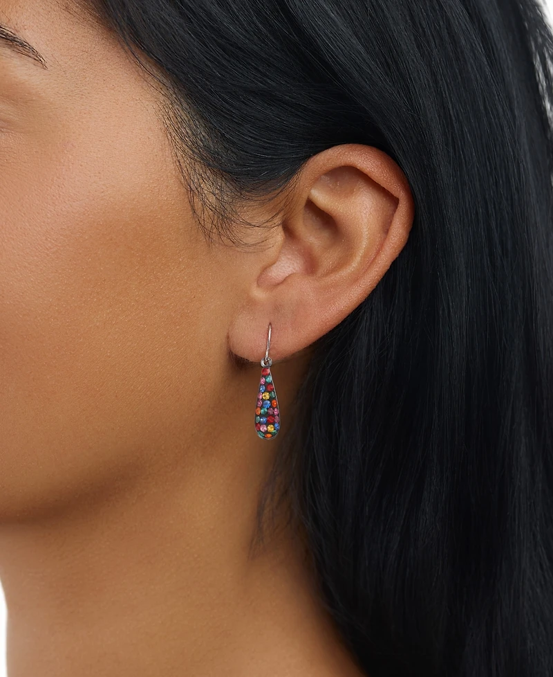Macy's Pave Crystal Teardrop Earrings