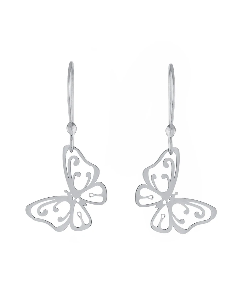 Macy's Laser Cut Butterfly Drop Earrings
