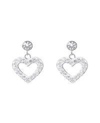 Macy's Crystal Pave Open Heart Dangle Earrings