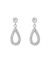 Macy's Crystal Pave Open Teardrop Earrings