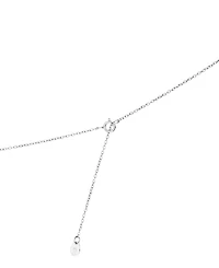 Macy's Double Teardrop Beaded 16" +2" Mirror Y-Necklace