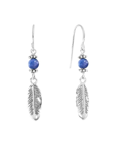 Macy's Stone Beaded Leaf Drop Earrings
