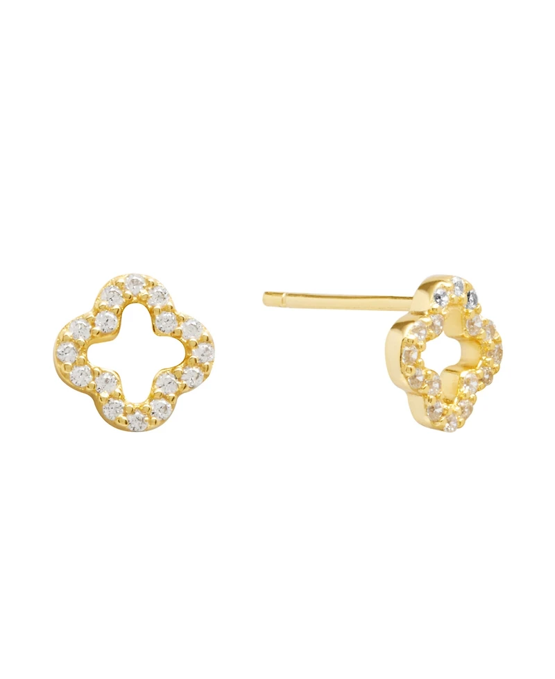 Macy's Cubic Zirconia Open Clover Stud Earrings