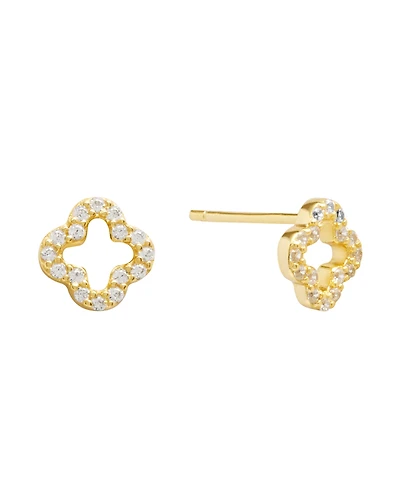 Macy's Cubic Zirconia Open Clover Stud Earrings