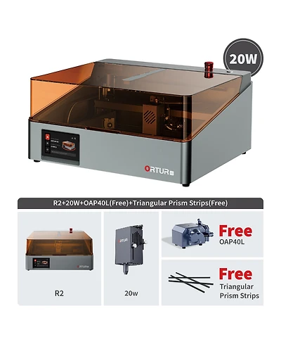 Ltmate Ortur R2 Enclosed 20W Laser Engraver,Smart Camera Positioning,WiFi App Control for Wood,Metal