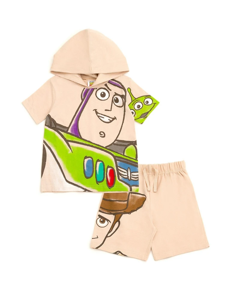 Toy Story Toddler Boys' (2T-5T) Cosplay 2-Piece Hooded Tee and Shorts Set