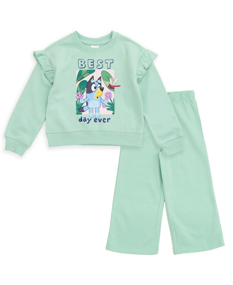 Bluey Toddler Boy or Girl (2T-4T) 2-Piece Fleece Sweatshirt and Pants Set
