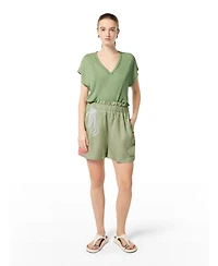 Scotch & Soda Women's High-Rise Placed Print Shorts, Lucebert
