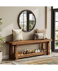 Slickblue Entryway Bench with Shoe Storage for Hallway or Foyer