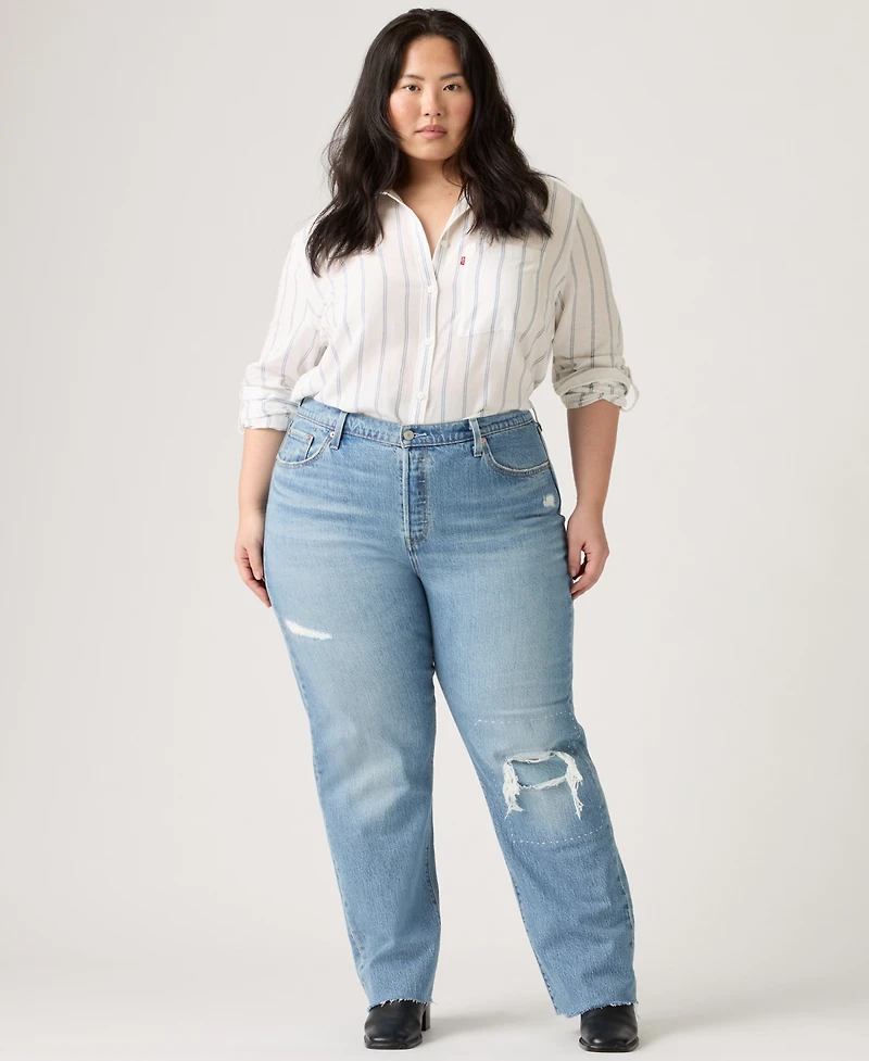 Levi's Plus High Rise Straight Jeans