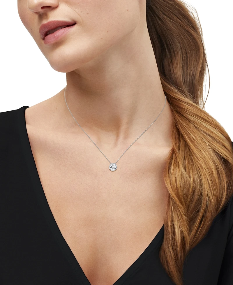 Macy's Igi Certified Lab-Grown Diamond Solitaire Pendant Necklace (1 ct. t.w.) in 14k White Gold
