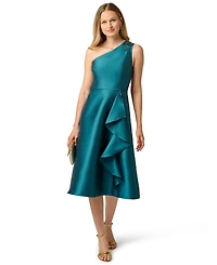 Adrianna Papell Women's One-Shoulder Fit & Flare Midi Dress