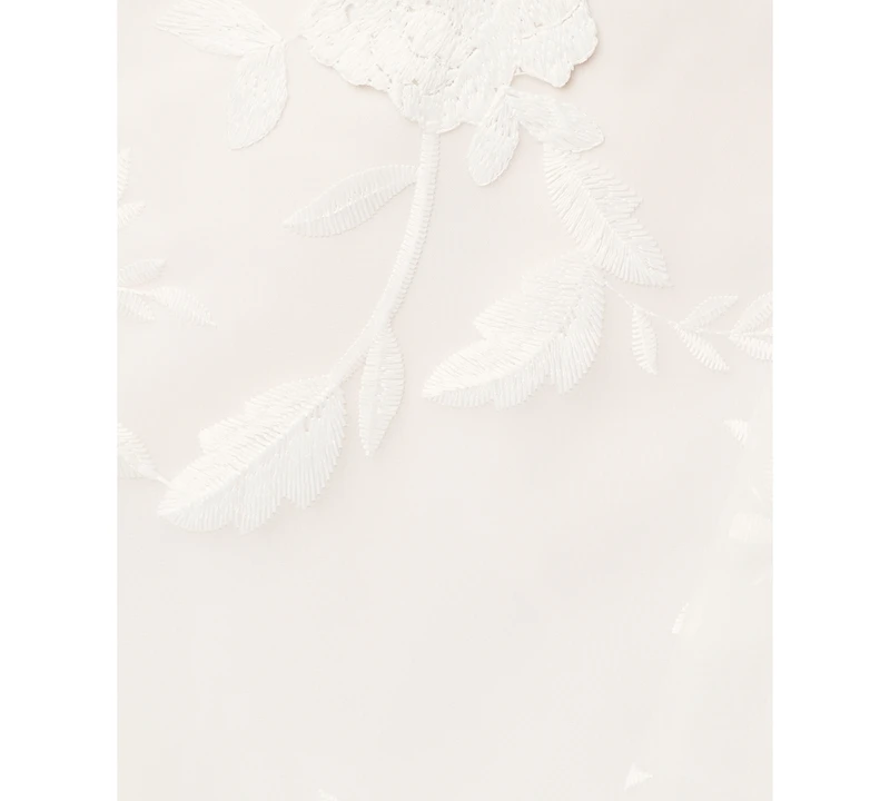 Adrianna Papell Women's Embroidered Ruffle Gown