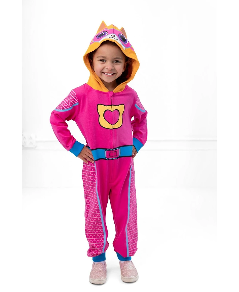 Super Kitties Little Girls'( 5 to 8 ) Disney Cosplay Hooded One Piece