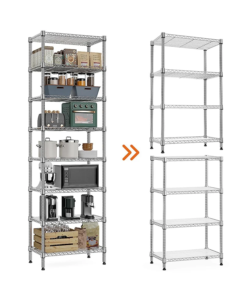 Streamdale Furniture 8-Tier 2000 lbs Heavy Duty Metal Wire Storage Shelving Unit