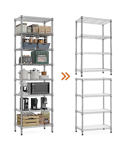 Streamdale Furniture 8-Tier 2000 lbs Heavy Duty Metal Wire Storage Shelving Unit