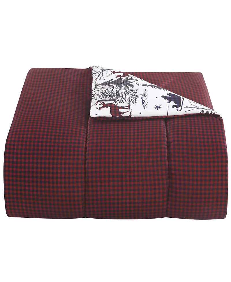 Santa Town 8-Piece Reversible Printed Microfiber Comforter Sets