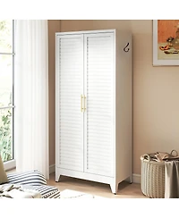 Streamdale Furniture 71" Tall 2-Door Metal Portable Wardrobe Closet