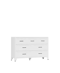 Streamdale Furniture 7-Drawer Wide Metal Storage Dresser for Bedroom and Living Room