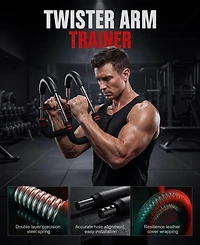 Sugift Twister Arm Trainer 90-160 lbs Adjustable Arm Chest Exerciser with 4 Springs for Men and Women