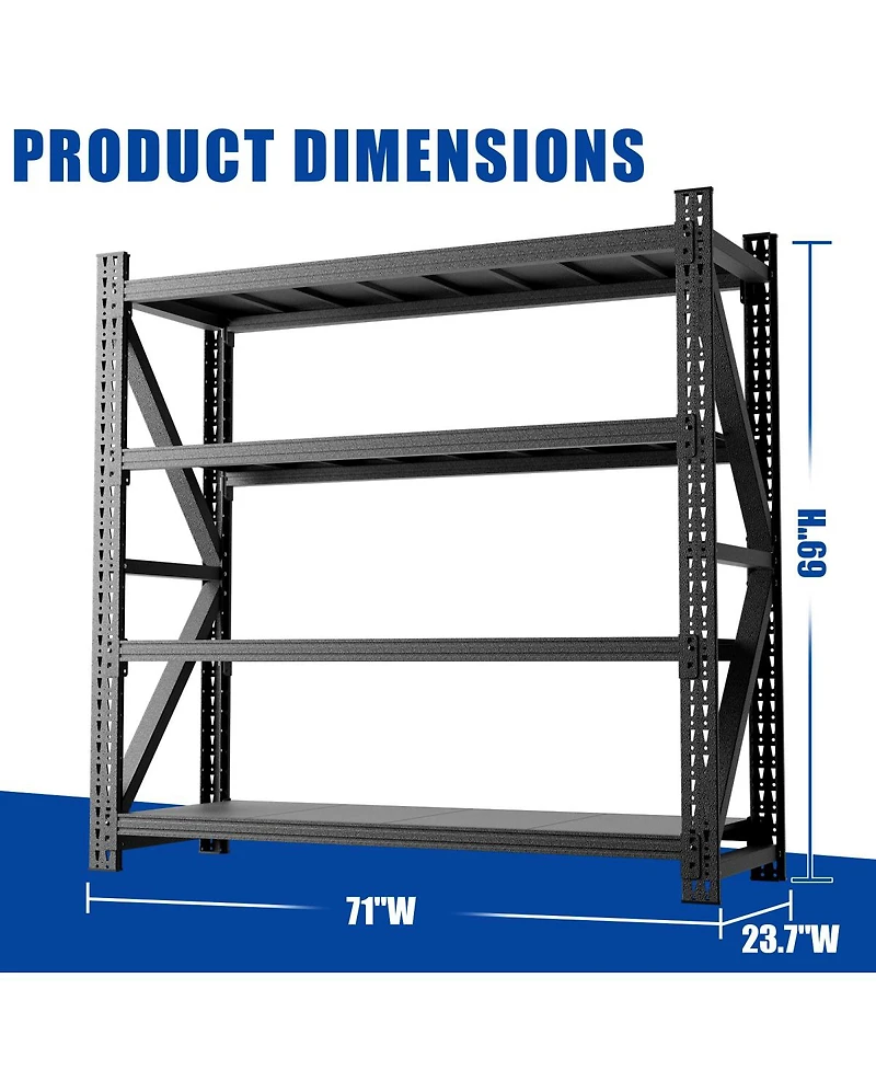 Streamdale Furniture 5000 Lbs Heavy Duty Industrial Warehouse Shelving