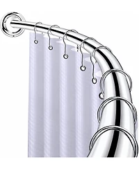 Utopia Alley 45-72" Wall Mounted Single Curved Shower Rod, Rust-Proof, Need Drilling