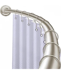 Utopia Alley 45-72" Wall Mounted Single Curved Shower Rod, Rust-Proof, Need Drilling