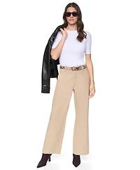 Dkny Women's Seamed Bi-Stretch Flare-Leg Pants