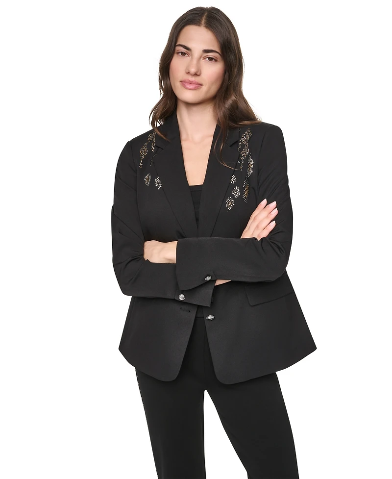 Dkny Women's Collared & Two-Button Jacket