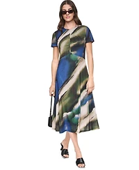 Dkny Women's Crewneck Short-Sleeve Pull-On Dress