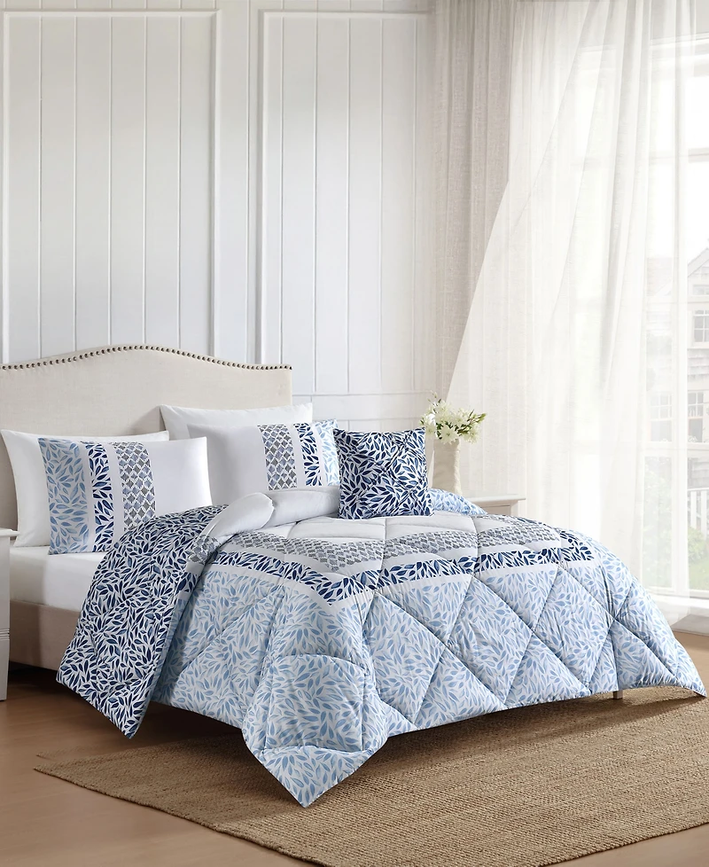 Lenox Bluebay 4-Piece Comforter Set, Full/Queen