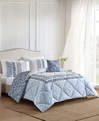 Lenox Bluebay 4-Piece Comforter Set, Full/Queen