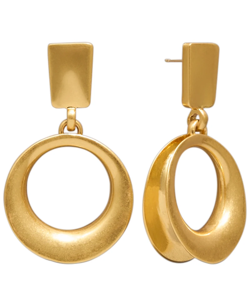 Donna Karan New York Gold-Plated Valley Hoop Earrings