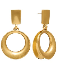 Donna Karan New York Gold-Plated Valley Hoop Earrings