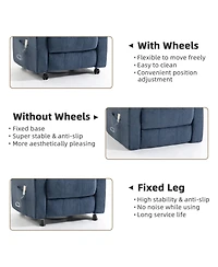 Dyhome Power Recliner Chair with Chenille Upholstery and Lumbar Pillow