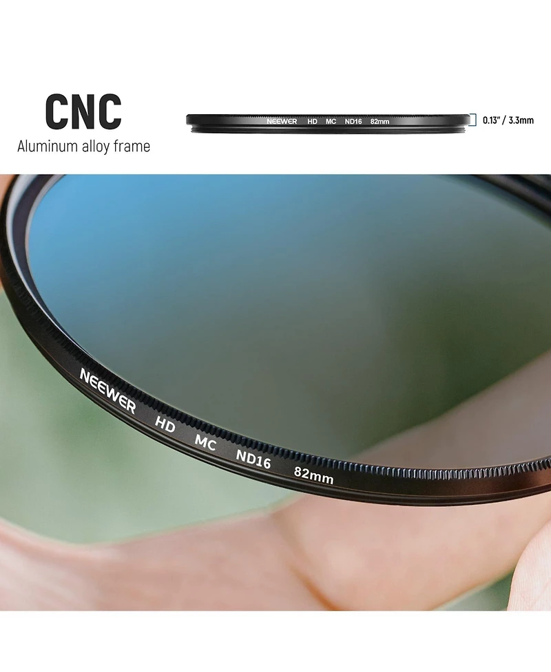 Neewer ND16 Camera Lens Accessory with ND16, ND32, ND64 for select Canon, Nikon and Sony cameras