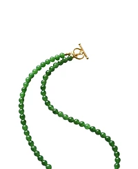Forest — Green chalcedony beaded necklace